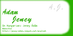 adam jeney business card